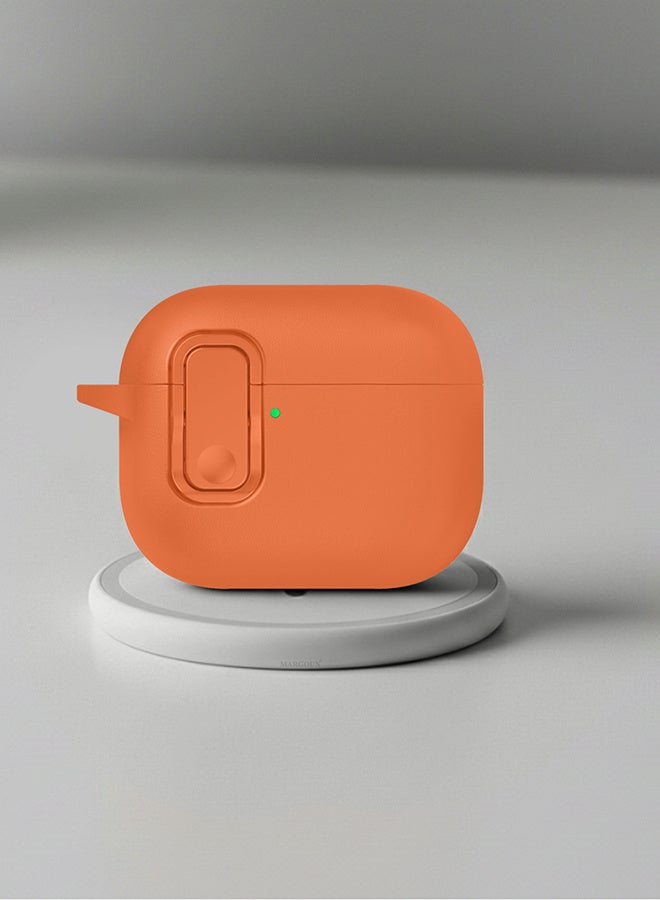 مارجون حافظة جلدية لسماعات AirPods Pro 3 مع إغلاق بالضغط وسلسلة مفاتيح مدمجة - حافظة واقية - Image 4