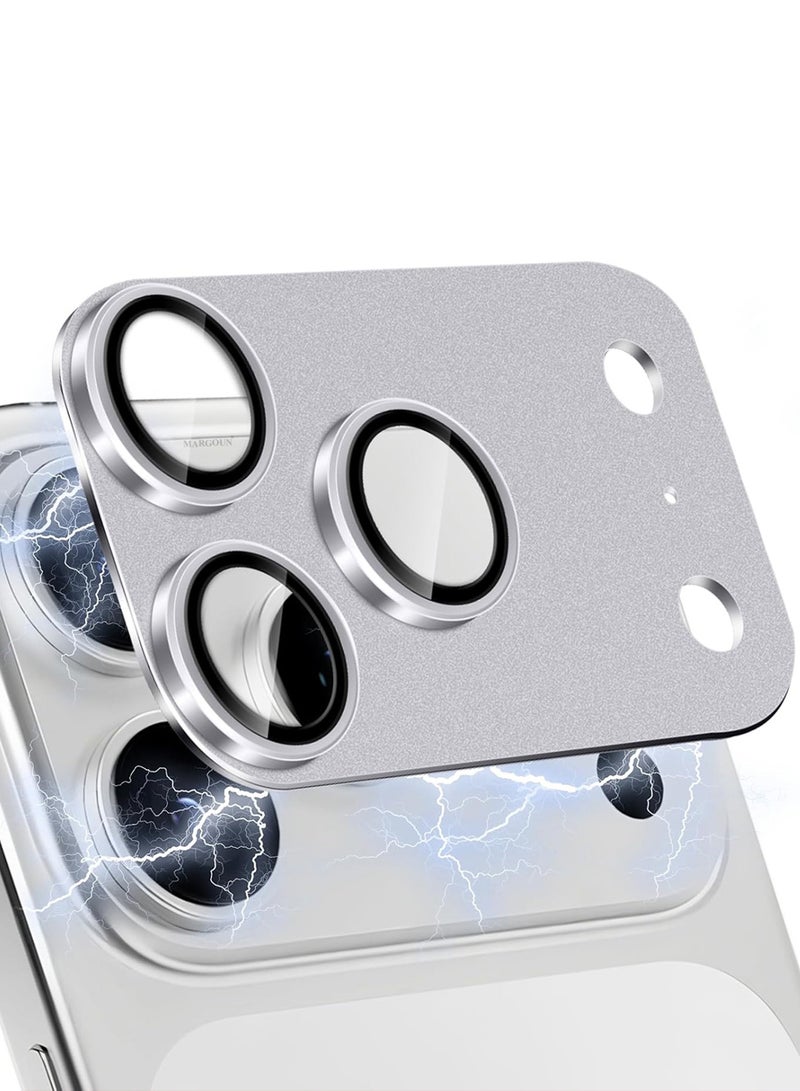 مارجون درع كامل لعدسة الكاميرا بإطار معدني واقي زجاج 9H لجهاز آيفون 17 برو ماكس - Image 3