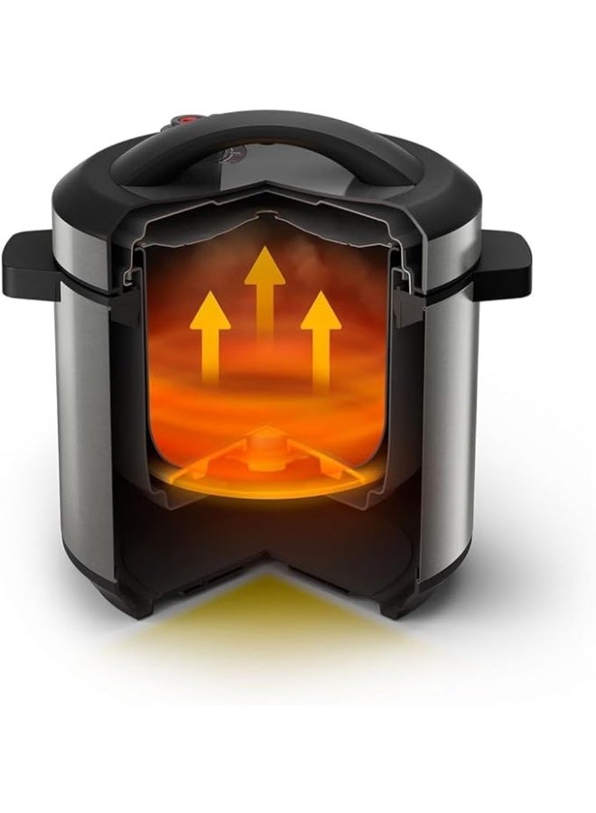 فيليبس Philips Viva Collection HD2237/73 - All-in-One Multicooker, 1300W, 6L, Heats 25% Faster, ProCeramic+ Anti-Scratch Pot, 9 Safety Protection Systems, 7 Pressure Cooking Modes, Slow Cook Up to 12 Hours 6 L 1300 W HD2237/73 SILVER - Image 3