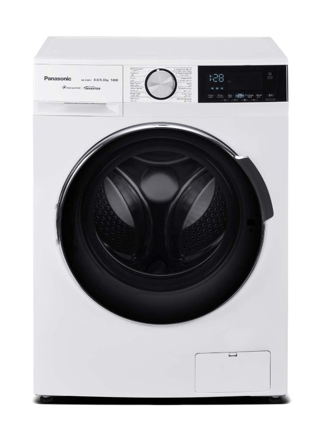 Panasonic Front Load Washer/Dryer 8/6Kg , All-in-One, Inverter, Hygiene Steam NA-S16ML1WSA White - Image 1