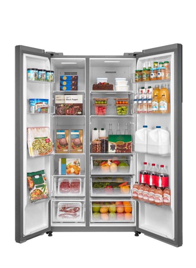 Toshiba Refrigerator Side by Side 15.1Cu.ft, Freezer 8.8Cu.ft, Inverter GR-RS910WI1-PMU(57) Starry Silver - Image 5