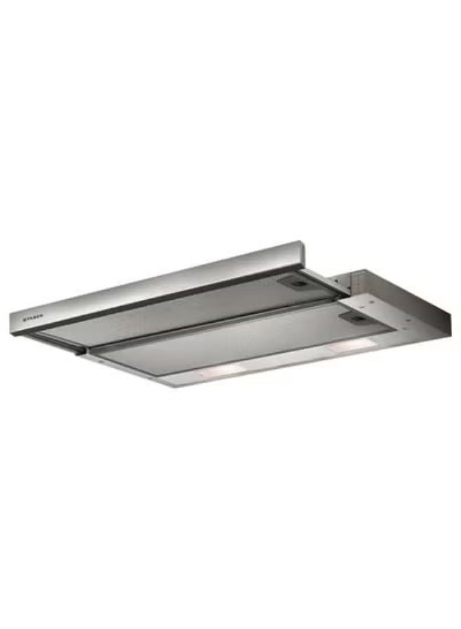 فابر Kitchen Cooker Hood, 60 cm Under-cabinet, 420 m³/h Suction Power, 3-Speed, LED Lighting, Metal Aluminum, FLEXA NG HIP AM/X A60 ( Made in Turkey ) 140 W 315.0635.133 Metallized Aluminum With  Stainless Steel Front - Image 1