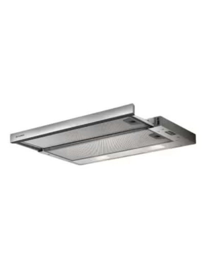 فابر Kitchen Cooker Hood, 60 cm Under-cabinet, 350 m³/h Suction Power, 3-Speed, LED Lighting, FLEXA NG AM/X A60 ( Made in Turkey ) 140 W 315.0635.104 Metallized Aluminum With  Stainless Steel Front - Image 2