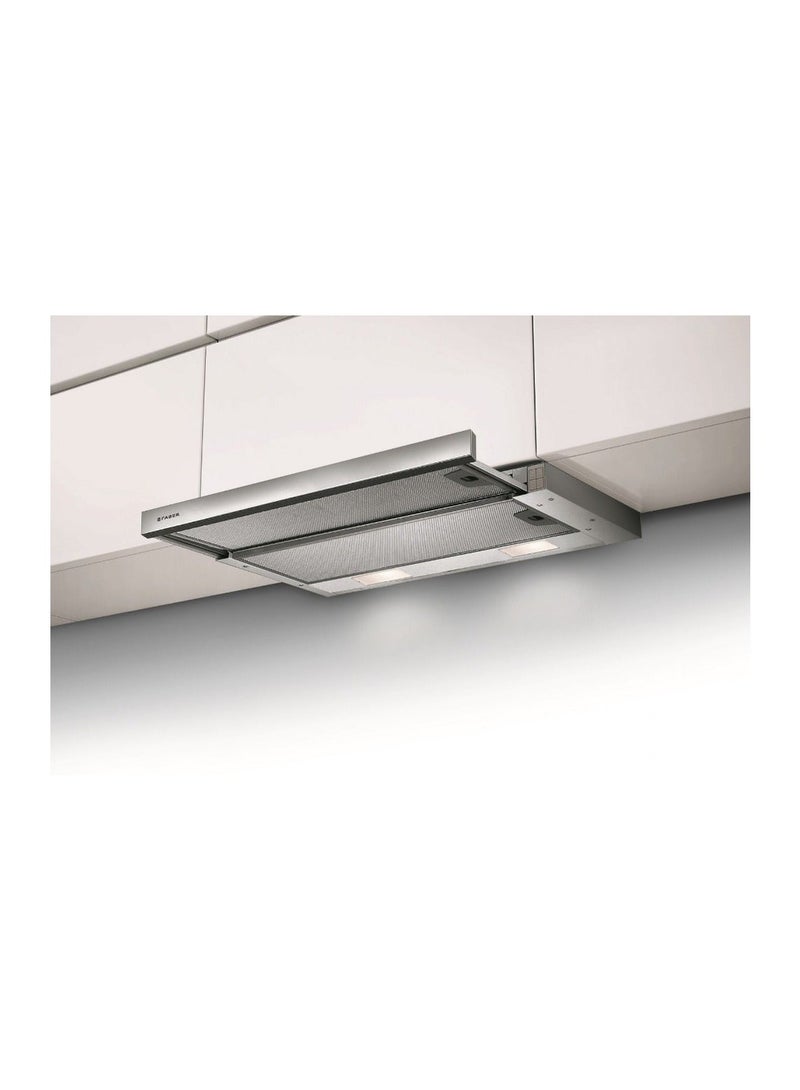 فابر شفاط مطبخ، 90 سم تحت الخزانة، قوة شفط 420 م³/h، 3 سرعات، إضاءة LED، معدن الألمنيوم، FLEXA NG HIP AM/X A90 (صنع في تركيا) - Image 2