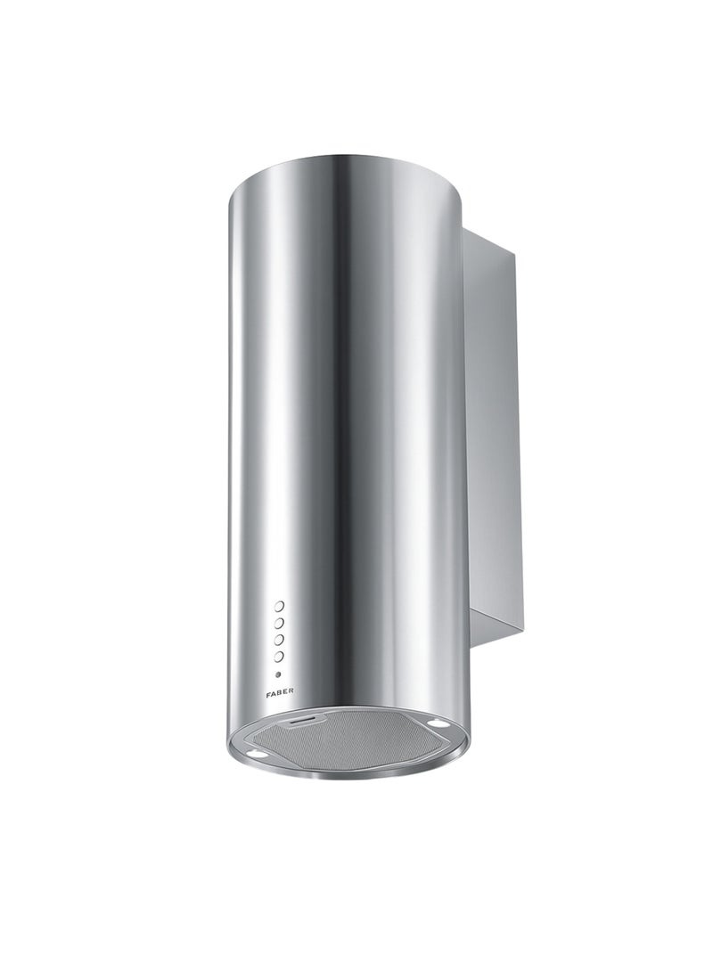 فابر Kitchen Cooker Hood, 37 cm Wall-Mount, 620 m³/h Suction Power, 3-Speed + Intensive, LED Lighting, Stainless Steel, ECLIPSE EV8 LED X A37 ( Made in Italy ) 250 W 335.0538.983 Stainless Steel - Image 1