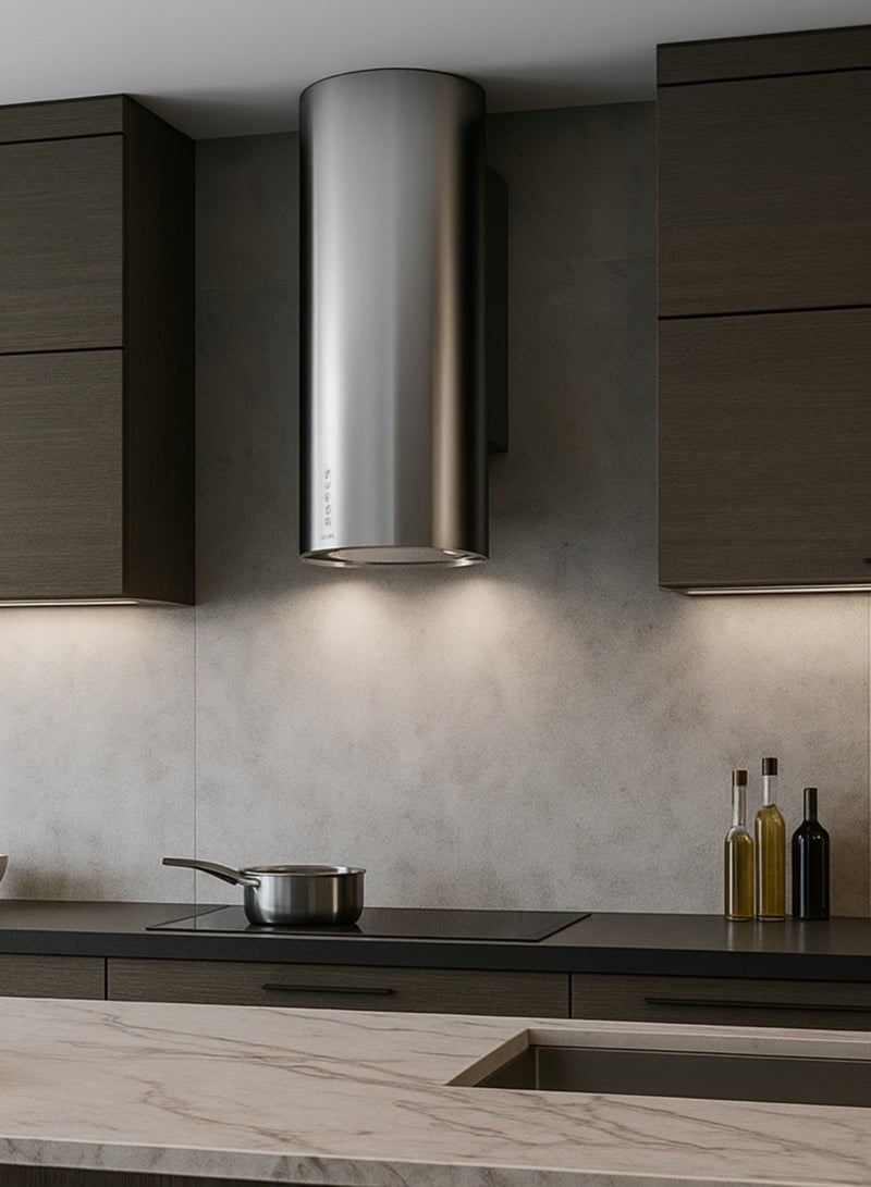 فابر Kitchen Cooker Hood, 37 cm Wall-Mount, 620 m³/h Suction Power, 3-Speed + Intensive, LED Lighting, Stainless Steel, ECLIPSE EV8 LED X A37 ( Made in Italy ) 250 W 335.0538.983 Stainless Steel - Image 4