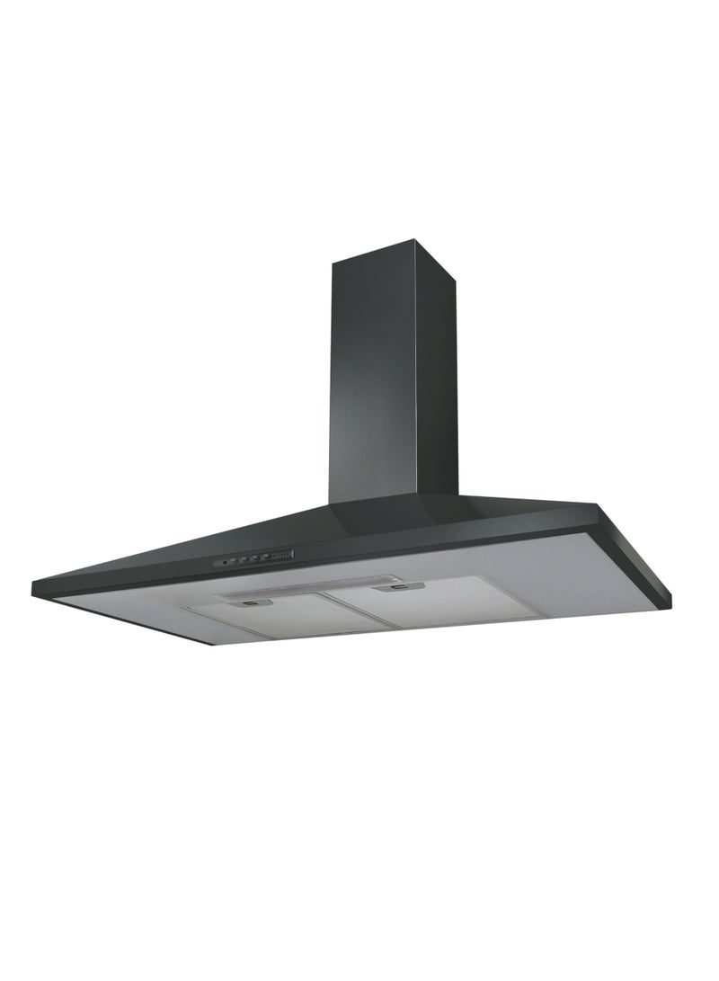فابر Kitchen Cooker Hood, 90 cm Wall-Mount, 380 m³/h Suction Power, 3-Speed , LED Lighting, Black Stainless Steel, VALUE PB BK A90 ( Made in Italy ) 145 W 320.0557.544 Steel - Black - Image 2