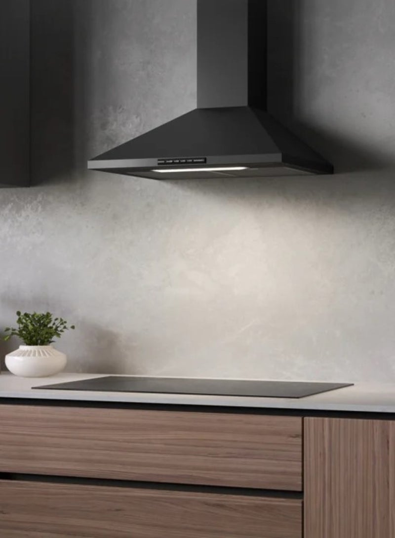 فابر Kitchen Cooker Hood, 60 cm Wall-Mount, 380 m³/h Suction Power, 3-Speed, LED Lighting, Black - VALUE PB BK A60 ( Made in Italy ) 145 W 320.0557.543 Black - Image 3