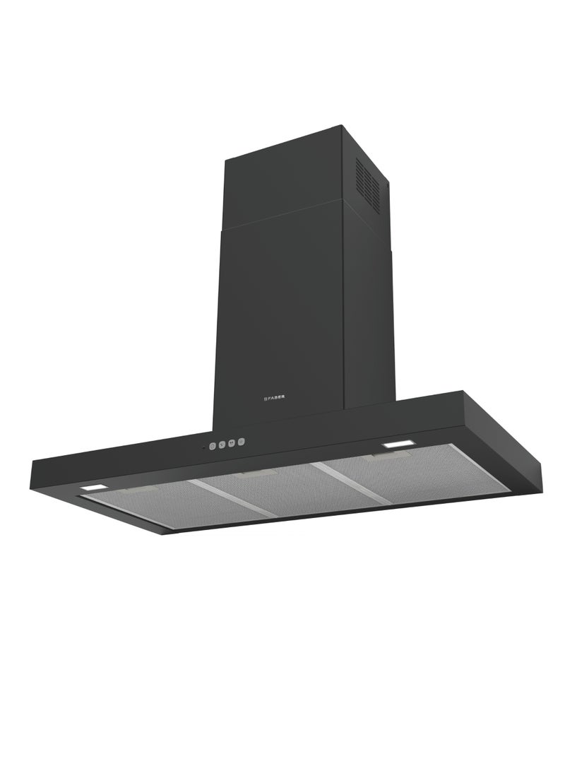 فابر Kitchen Cooker Hood, 90 cm Wall-Mount T-Shape, 710 m³/h Suction Power, 3-Speed + 1 Intensive, LED Lighting, Black Extra Matt, STILO COMFORT BK MATT A90 ( Made in Italy ) 250 W 325.0618.783 Matte Black - Image 2