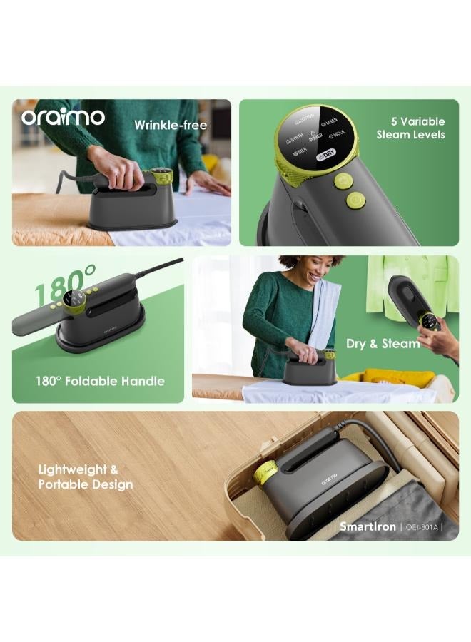 أورايمو Oraimo SmartIron 1740W Portable Electric Iron OEI-801A 130 ml 1740 W OEI-801A Black - Image 3