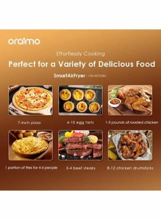 أورايمو Oraimo Smart Air Fryer OH-AF210N 1500W 5 Liters 5 L 1500 W OH-AF210N Black - Image 5