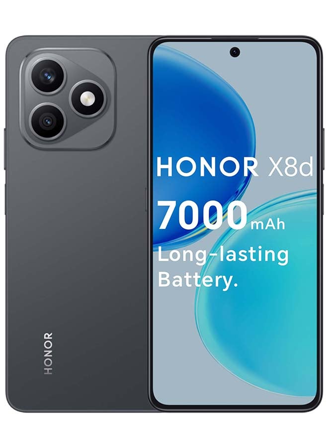 هونور X8d ثنائي الشريحة 4G أسود مخملي 8GB RAM 256GB - نسخة الشرق الأوسط - Image 1