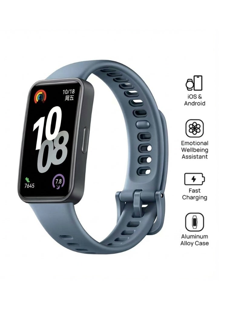 هواوي ساعة ذكية Band 10، متوافقة مع iOS وأندرويد، مساعد الرفاهية العاطفية، شحن سريع وعمر بطارية قوي، ارتداء مريح، تحليل نوم على مستوى احترافي، هيكل بوليمر متين - Image 1