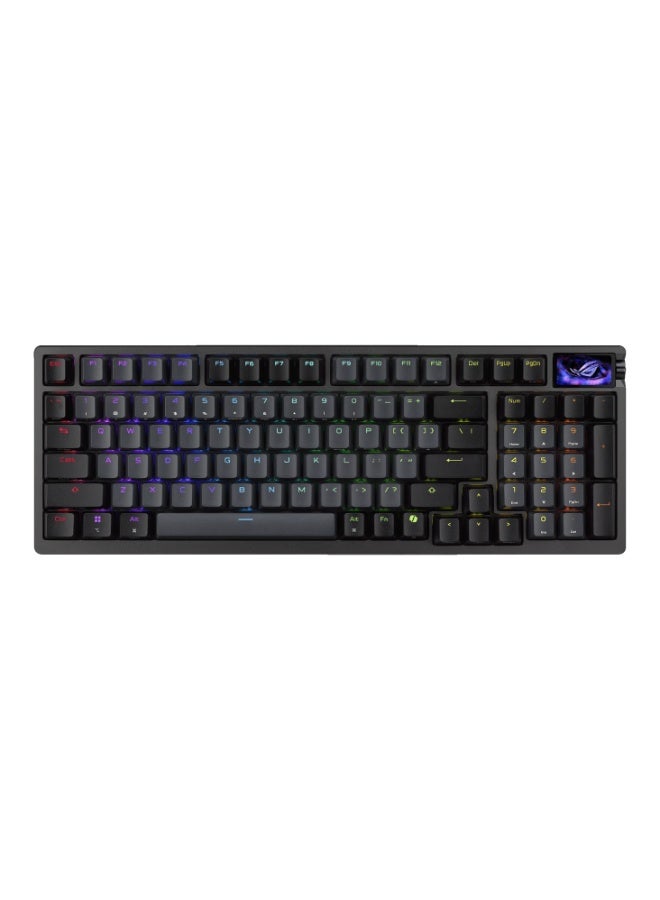 ASUS ROG Azoth 96 HE Wireless Gaming Keyboard – 96% Layout, Hot-Swappable HFX V2 Magnetic Hall Effect Switches, Adjustable Actuation, OLED Display, Tri-Mode Connectivity, RGB Per-Key Lighting, Gasket-Mounted, Metal Top, Detachable Wrist Rest, Black | 90MP040H-BKCA00 Black - Image 3