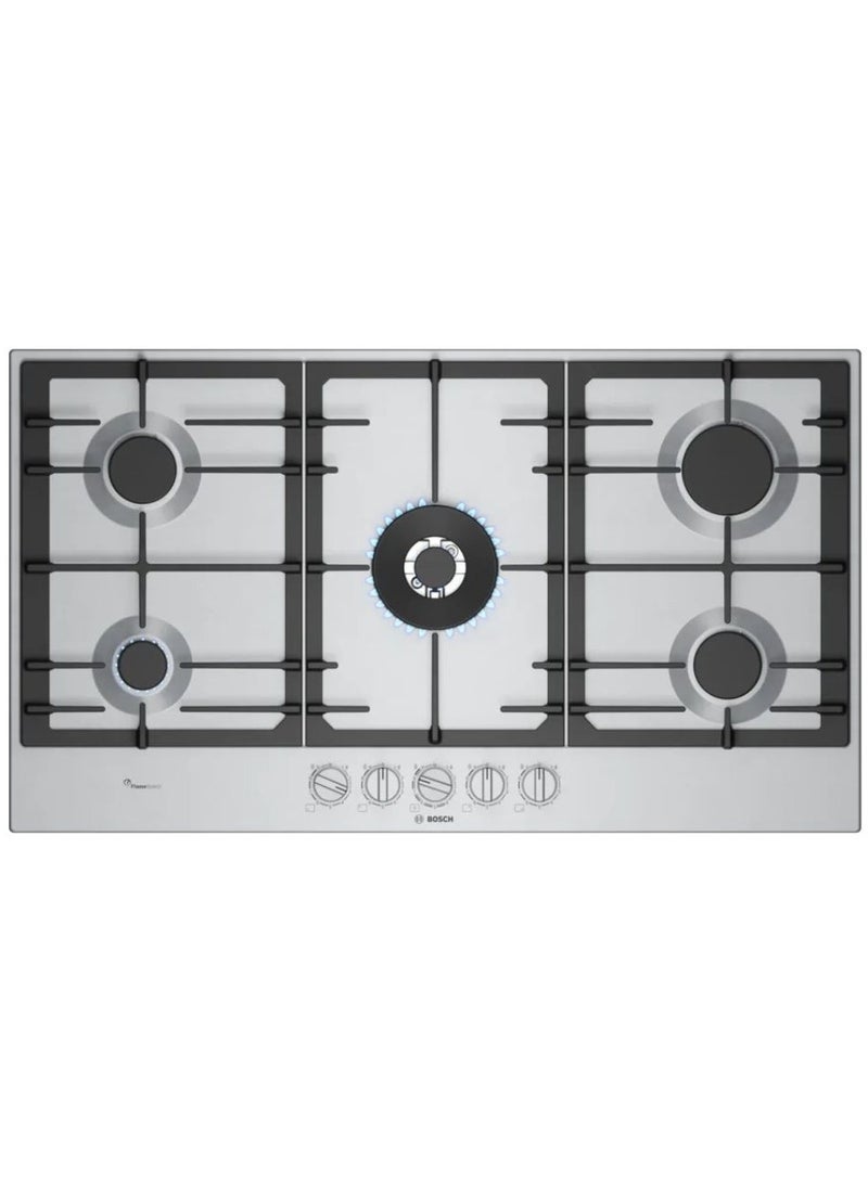بوش 90cm, Gas Hob, FlameSelect & 5 Burners, Precise 9-Level Control PCR9A5I90M stainless_steel - Image 1