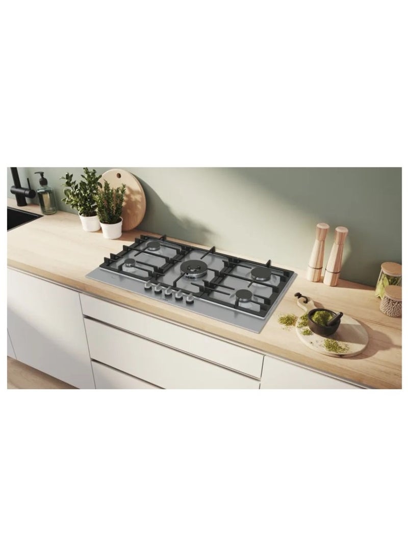 بوش 90cm, Gas Hob, FlameSelect & 5 Burners, Precise 9-Level Control PCR9A5I90M stainless_steel - Image 4
