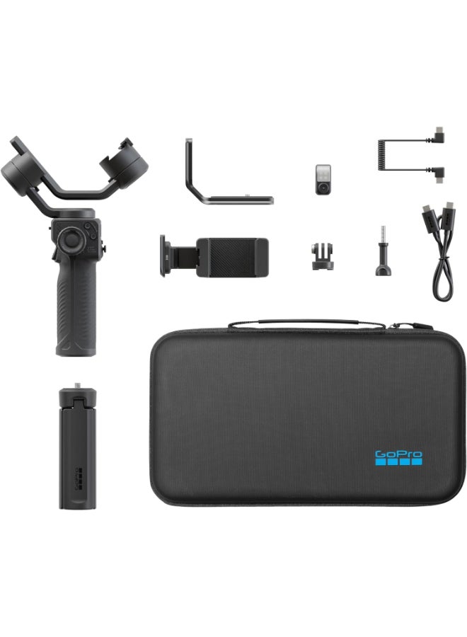 جو برو مثبت جيمبال متعدد الأجهزة Fluid Pro AI، تتبع الموضوع بالذكاء الاصطناعي، ضوء ملء مدمج لكاميرات GoPro والهواتف الذكية - Image 4