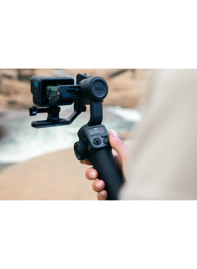 جو برو مثبت جيمبال متعدد الأجهزة Fluid Pro AI، تتبع الموضوع بالذكاء الاصطناعي، ضوء ملء مدمج لكاميرات GoPro والهواتف الذكية - Image 5