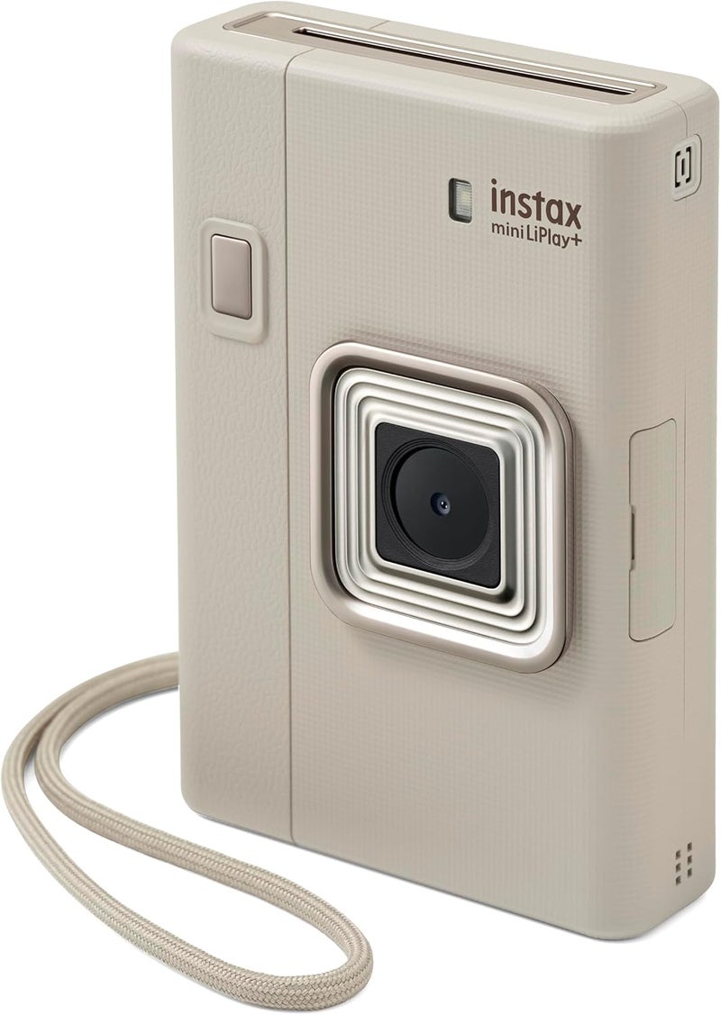 فوجي فيلم كاميرا فورية هجينة Instax Mini LiPlay+ باللون البيج الرملي - Image 3