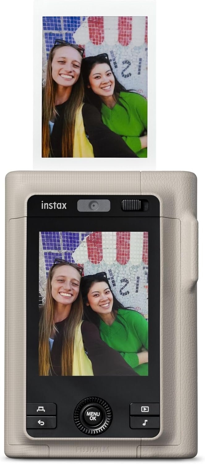 فوجي فيلم كاميرا فورية هجينة Instax Mini LiPlay+ باللون البيج الرملي - Image 4