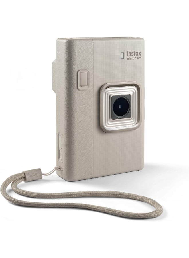 فوجي فيلم كاميرا فورية هجينة Instax Mini LiPlay+ باللون البيج الرملي - Image 2