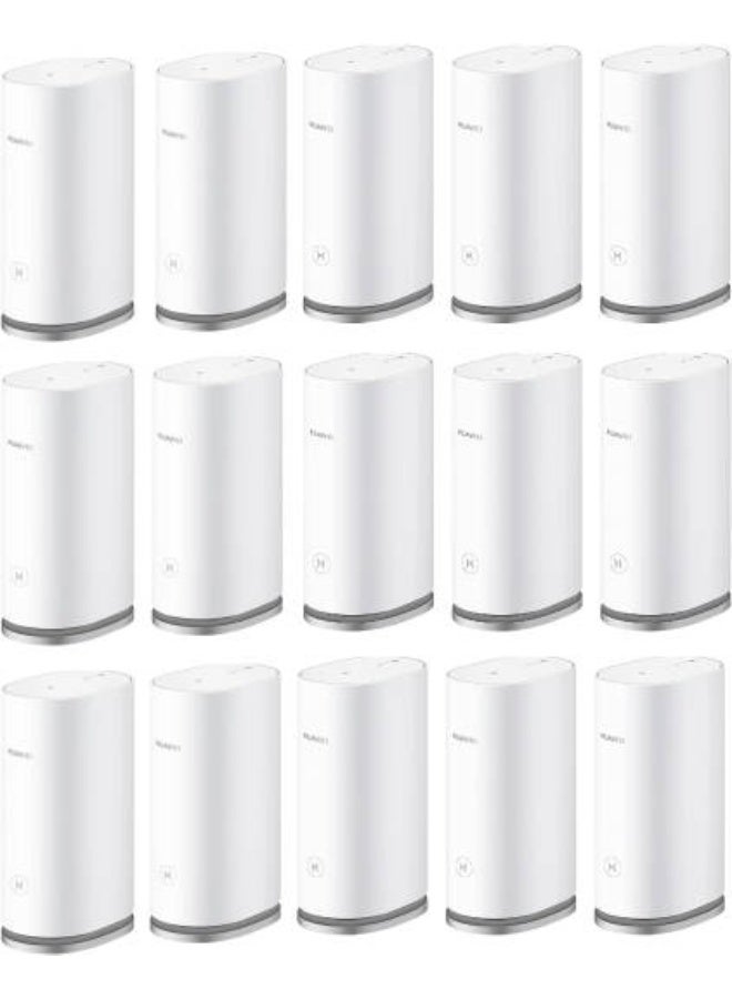 HUAWEI WiFi Mesh 3 AX3000 Router, Dual-Band 3000 Mbps Speed, 600 Square Meters Coverage, 4 High-Performance Power Amplifiers, HarmonyOS Mesh+, 3x 3-Pack, 9 Pieces, White | WS8100-9 White - Image 1