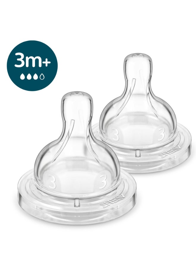 Philips Avent ANTI-COLIC NIPPLE 3M+ X2 FLOW 3 - Image 1