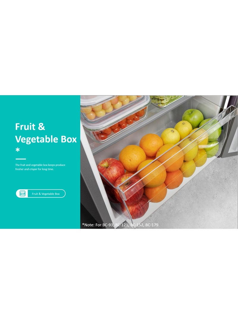 Hisense 90 Litre Refrigerator, Energy Saving, Glass Shelf, Maximum Capacity, Reversible Door 90 L RL12D2NK Silver - Image 4