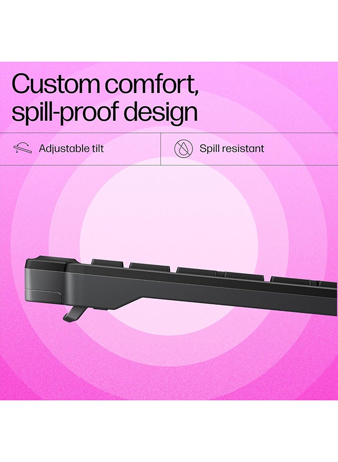 HP لوحة مفاتيح بلوتوث متعددة الأجهزة 460، متعددة الأنظمة، تصميم نحيف (لوحة أرقام كاملة)، حتى 12 مفتاح اختصار قابل للبرمجة، بطاريتان AAA لمدة 24 شهرًا من الإنتاجية، مشفرة بتقنية AES، ضمان لمدة 3 سنوات (7N7B8AA) - Image 4