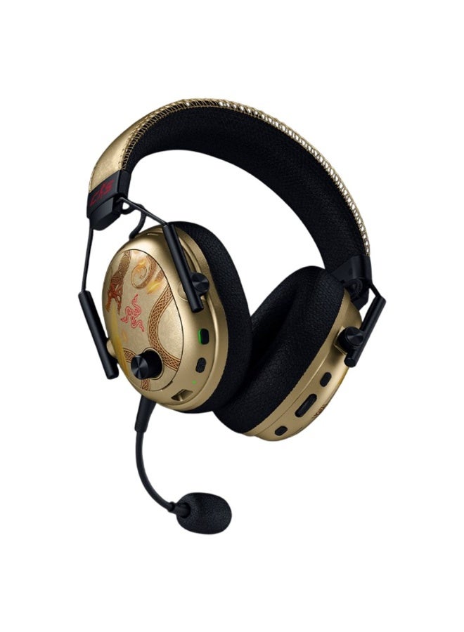 ريزر سماعة رأس لاسلكية للألعاب BlackShark V3 Pro إصدار Counter-Strike 2 – محركات TriForce 50mm، صوت THX المكاني، ميكروفون قابل للفصل، 2.4GHz + بلوتوث، بطارية 70 ساعة، متوافقة مع PC، PS5، PS4، Xbox، Switch، موبايل، ذهبية | RZ04-05400800-R3M1 - Image 4