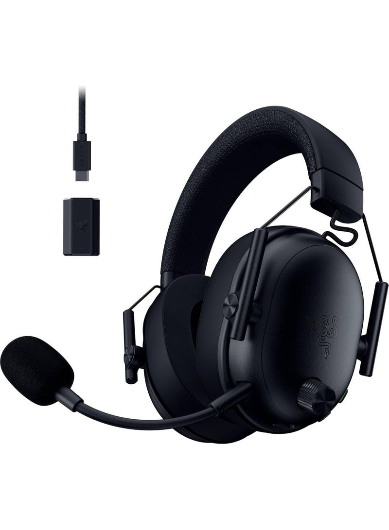 RAZER BlackShark V3 Wireless Gaming Headset, HyperSpeed 2.4 GHz + Bluetooth, TriForce 50 mm Drivers, Detachable 9.9 mm Mic, THX 7.1.4, 70 h Battery, 270 g – Black | RZ04-05410100-R3M1 Black - Image 1
