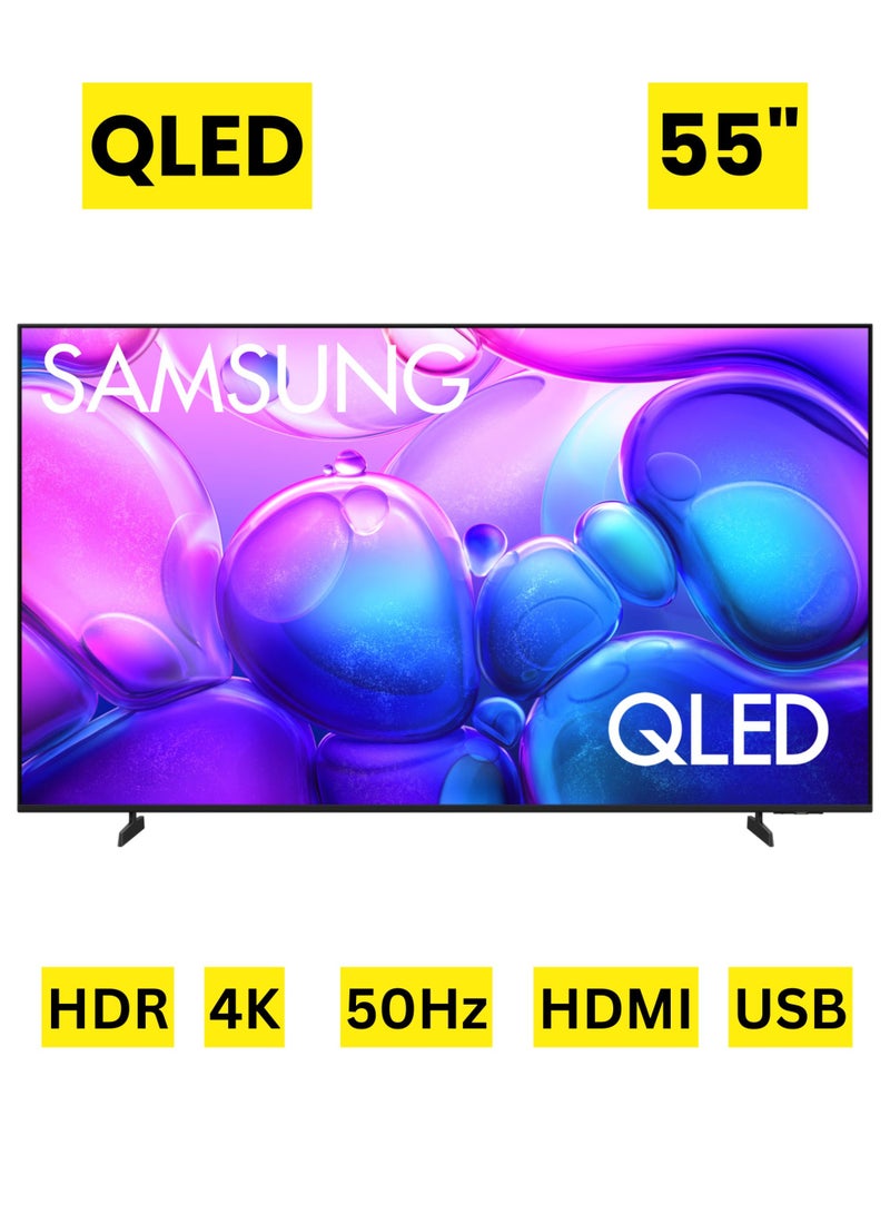 سامسونج 55-Inch Q6F QLED 4K Smart TV (2025 Model - International Version) | 100% Color Volume & Quantum HDR, HDR10+ | Tizen OS Knox Security | OTS Lite Gaming | Q4 Lite Processor, Motion Xcelerator, UHD Micro Dimming | MetalStream Design - 55Q6F Black - Image 1