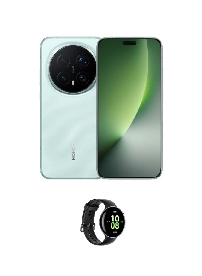 Honor Magic 8 Pro Dual SIM Sky Cyan 12GB RAM 512GB 5G With Free Honor Watch Fit active - Middle East Version - Image 1