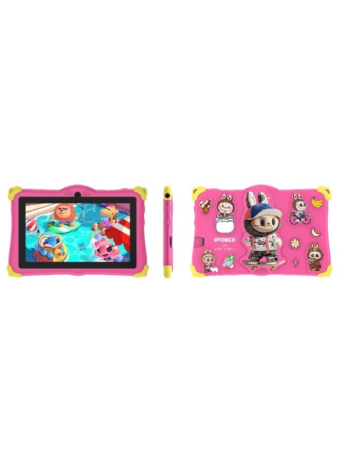 ATOUCH Q43 - Kids Tablet 7-inch Screen | WiFi | 8GB RAM | 256GB ROM | Pink | Child-Friendly Design - Image 2