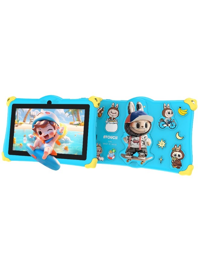 ATOUCH Q43 - Kids Tablet 7-inch Screen | WiFi | 8GB RAM | 256GB ROM | Blue | Child-Friendly Design - Image 2