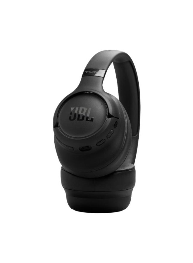 جي بي إل سماعات JBL Tune 780NC اللاسلكية فوق الأذن مع تقنية إلغاء الضوضاء التكيفية وصوت JBL النقي عالي الدقة، عمر بطارية 76 ساعة، مكالمات بميكروفونين، بلوتوث 6.0، دعم التطبيق – أسود (JBLT780NCBLK) - Image 4