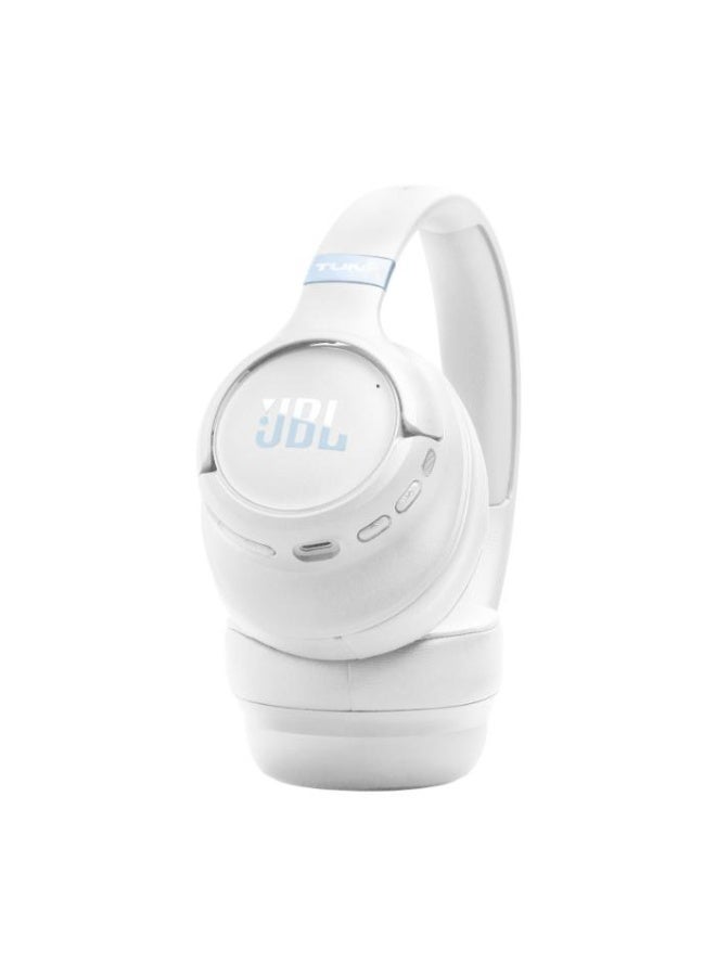 جي بي إل سماعات JBL Tune 780NC اللاسلكية فوق الأذن مع تقنية إلغاء الضوضاء التكيفية وصوت JBL النقي عالي الدقة وعمر بطارية 76 ساعة، مكالمات بميكروفونين، بلوتوث 6.0، دعم التطبيق – أبيض (JBLT780NCWHT) - Image 5