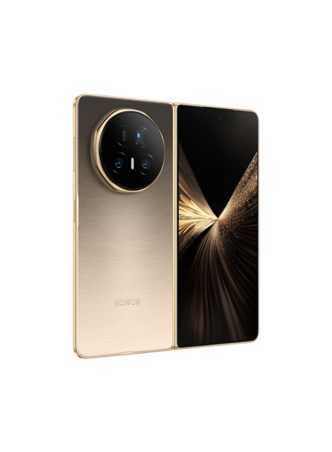 هونور ماجيك V5 ثنائي الشريحة 5G 16 جيجابايت رام 512 جيجابايت لون الذهب الفاتح مع سماعة هونر تشويس، ساعة هونر 4، غلاف ماجيك V5 الفاخر وتأمين شاشة لمدة 6 أشهر - النسخة الشرق أوسطية - Image 4