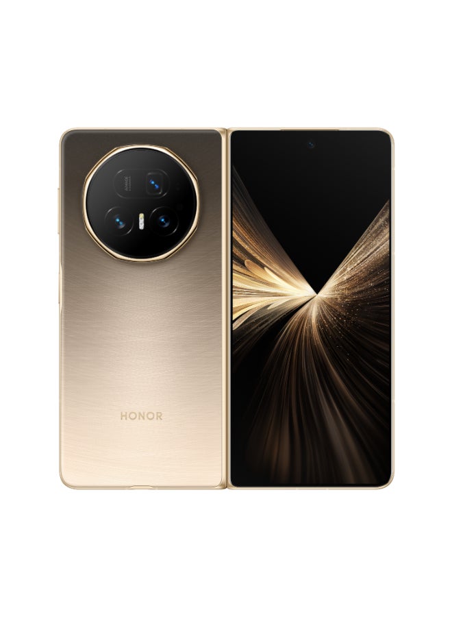 هونور ماجيك V5 ثنائي الشريحة 5G 16 جيجابايت رام 512 جيجابايت لون الذهب الفاتح مع سماعة هونر تشويس، ساعة هونر 4، غلاف ماجيك V5 الفاخر وتأمين شاشة لمدة 6 أشهر - النسخة الشرق أوسطية - Image 2