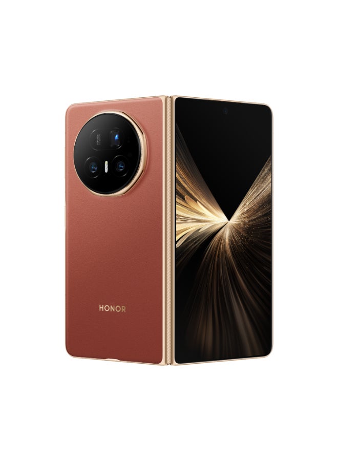 هونور ماجيك V5 ثنائي الشريحة 5G 16 جيجابايت رام 512 جيجابايت بني مع سماعة هونر تشويس، ساعة هونر 4، غلاف ماجيك V5 الفاخر وتأمين شاشة لمدة 6 أشهر - النسخة الشرق أوسطية - Image 3