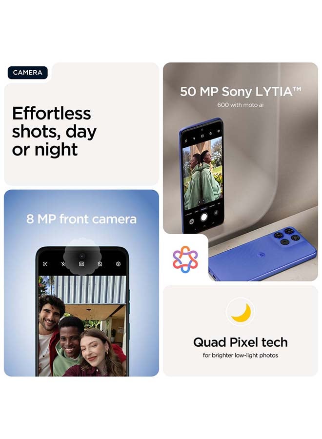 موتورولا G57 Dual SIM 5G 8GB RAM 256GB PANTONE Regatta - Middle East Version - Image 2