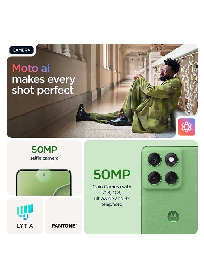 Motorola Edge 60 Dual SIM 5G 12GB RAM 512GB PANTONE Shamrock - Middle East Version - Image 3