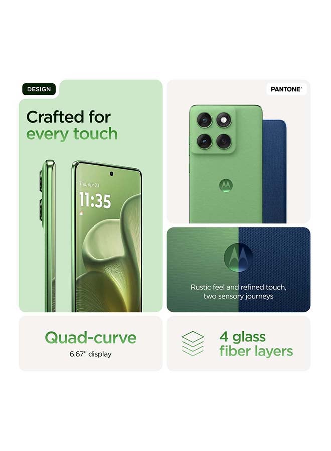 Motorola Edge 60 Dual SIM 5G 12GB RAM 512GB PANTONE Shamrock - Middle East Version - Image 4