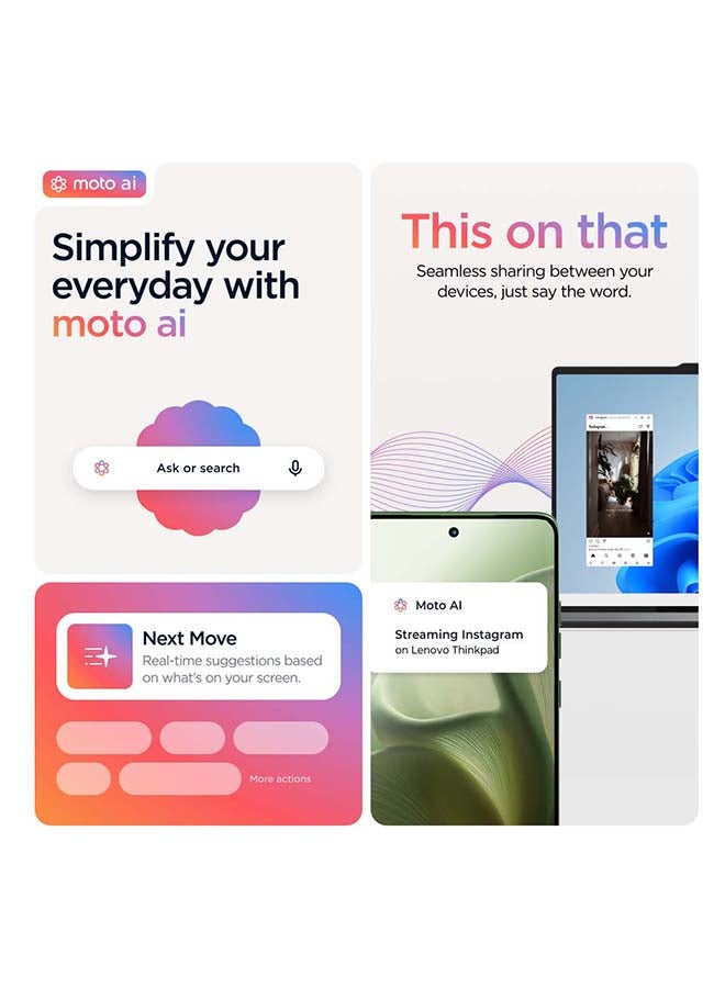 Motorola Edge 60 Dual SIM 5G 12GB RAM 512GB PANTONE Shamrock - Middle East Version - Image 2
