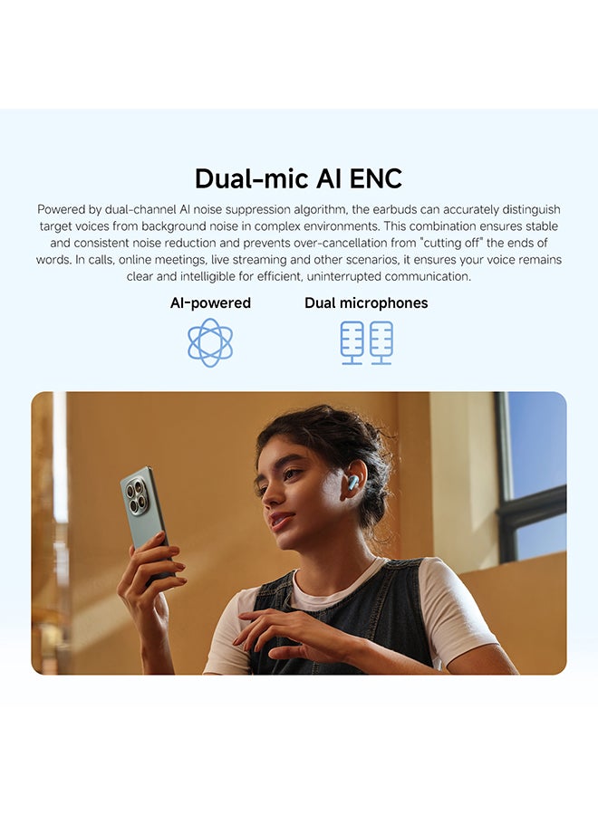 Xiaomi Redmi Buds 8 Lite Wireless Earbuds, 42dB Hybrid Active Noise Cancellation, 8H/36H Battery, 12.4mm Dynamic Driver, Fast Charging, Dual-Mic Clear Calls, Google Fast Pair, White - Image 5