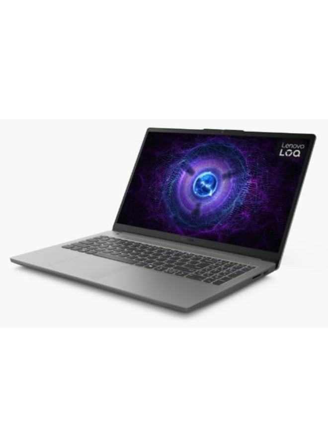 لينوفو لعبة LOQ مع شاشة Full HD بحجم 15.6 بوصة (1920x1080)، معالج Core i7-12650HX/16GB RAM DDR5/512GB SSD/6GB NVIDIA GeForce RTX 4050 رسومات/DOS (بدون ويندوز) + سماعة رأس خفيفة الوزن فوق الأذن باللون الأسود + فأرة سلكية - Image 3
