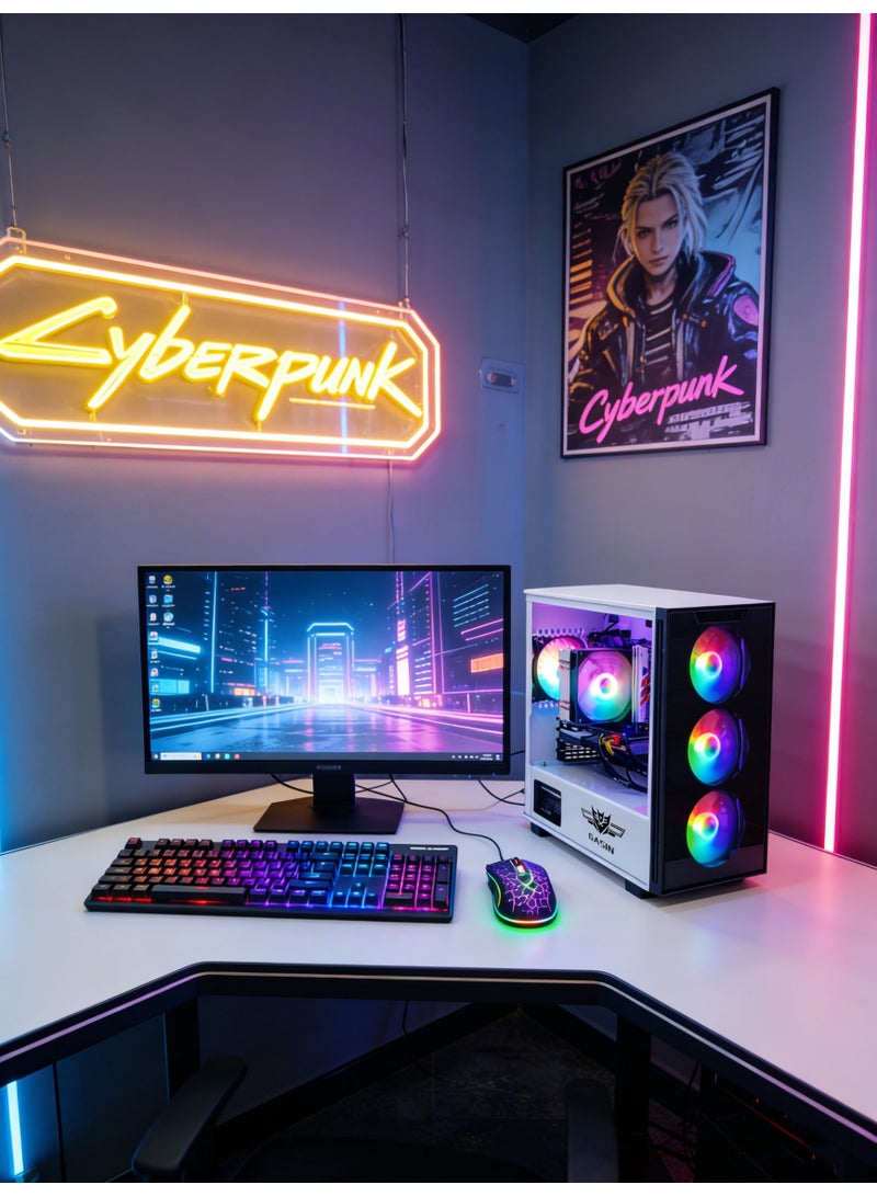 غاز جهاز كمبيوتر مكتبي للألعاب مع معالج Intel Core i5-11400F/ذاكرة RAM سعة 16 جيجابايت DDR4/قرص SSD سعة 1 تيرابايت/بطاقة رسومات Nvidia GeForce GTX 1650 SUPER سعة 4 جيجابايت - Image 4