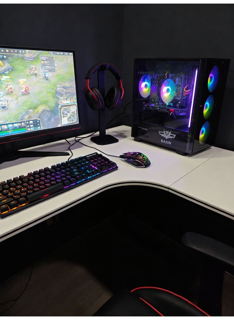 غاز جهاز كمبيوتر مكتبي للألعاب مع معالج Intel Core i5-11400F / 16GB RAM DDR4 / 1TB SSD / 4GB Nvidia GeForce GTX 1650 SUPER + لوحة مفاتيح للألعاب + ماوس - Image 5