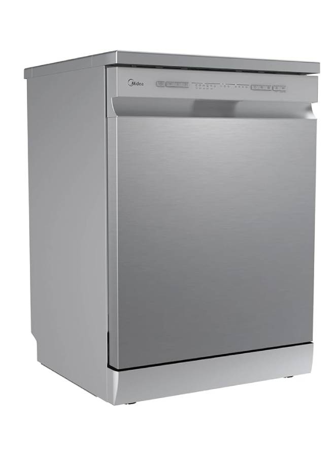 مديا MDWPF1333C(S)-W-EG WIFI, Anti-bacterial filter, Adjustable Upper rack, Delay timer, Half load, rinse aid, water leakage protection MDWPF1333C(S)-W-E Silver - Image 3