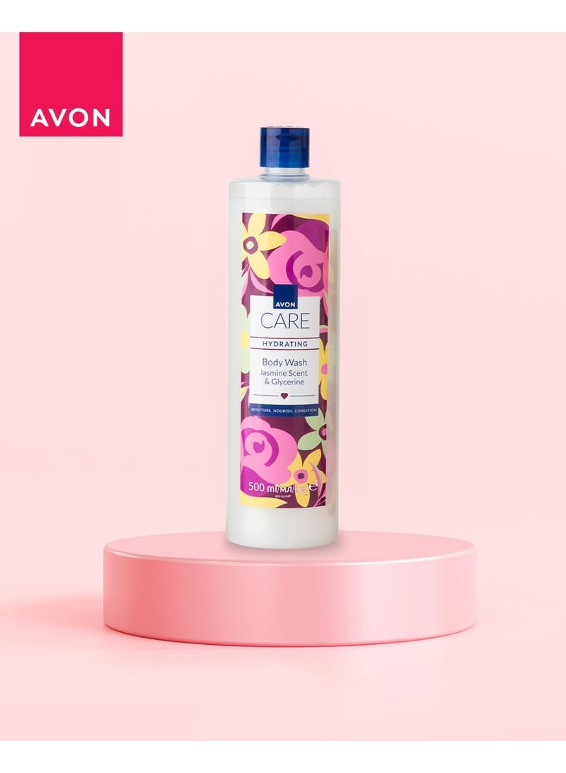 آفون Care Hydrating Body Wash With Jasmine Scent & Glycerine Off-White 500ml - Image 2